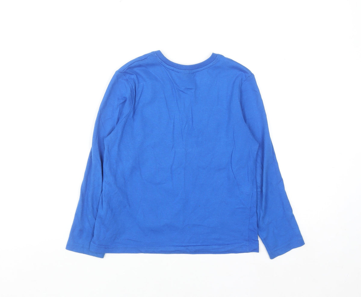 Sonic The Hedgehog Boys Blue Long Sleeve Graphic T-Shirt 6-7 Years