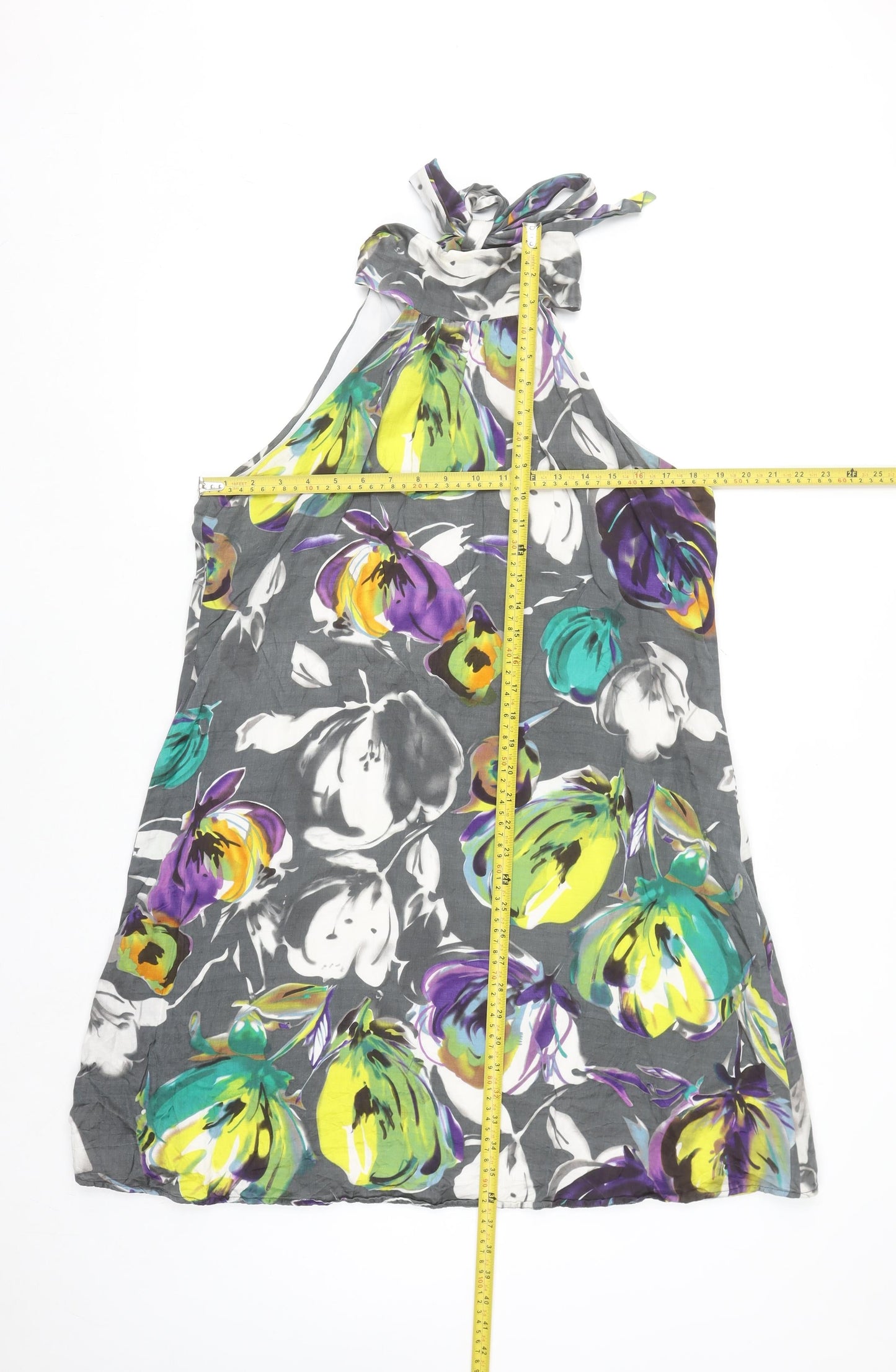 Dolce Vita Women’s Multicoloured Floral Halter Neck Shift Dress Size 12