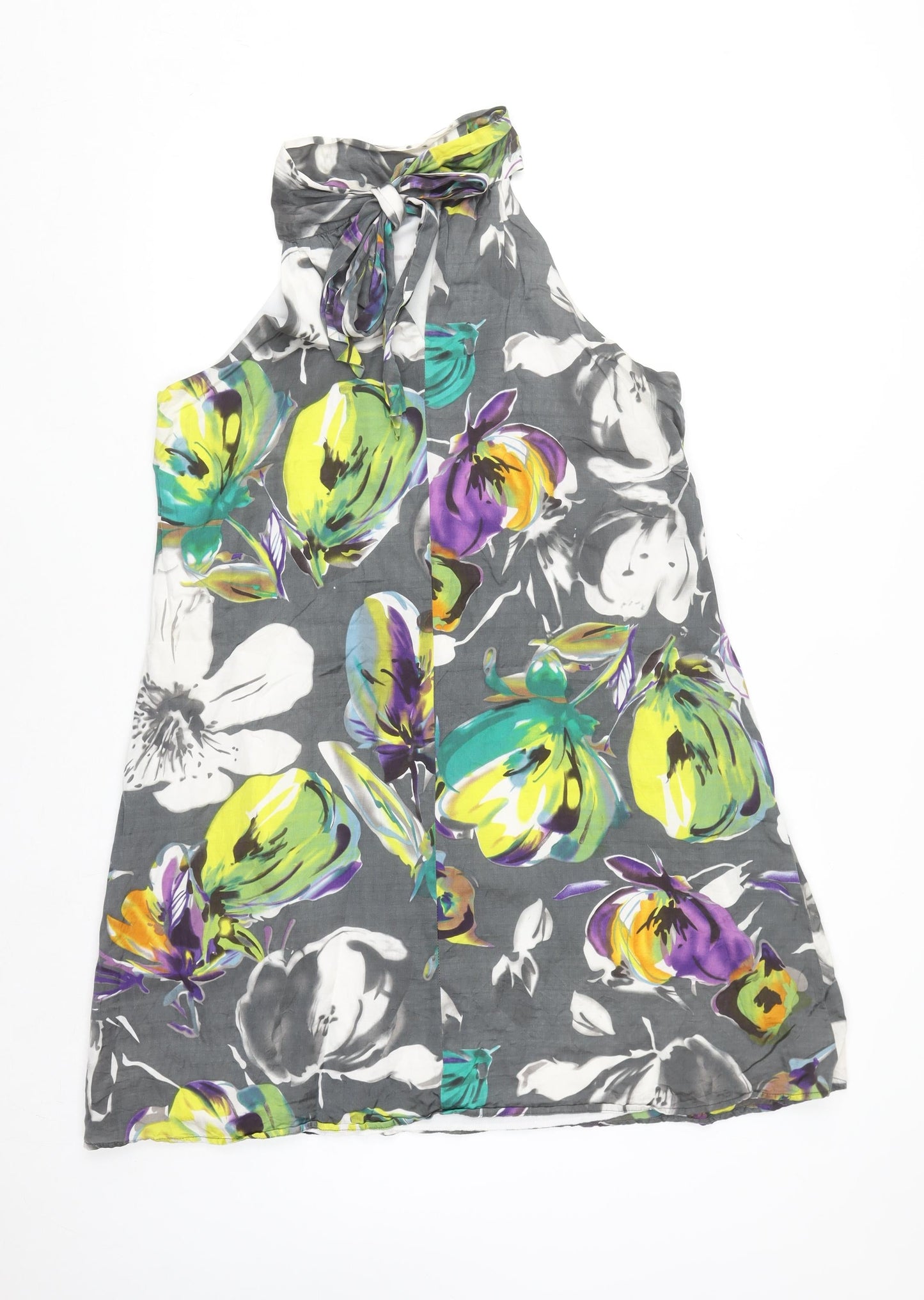 Dolce Vita Women’s Multicoloured Floral Halter Neck Shift Dress Size 12