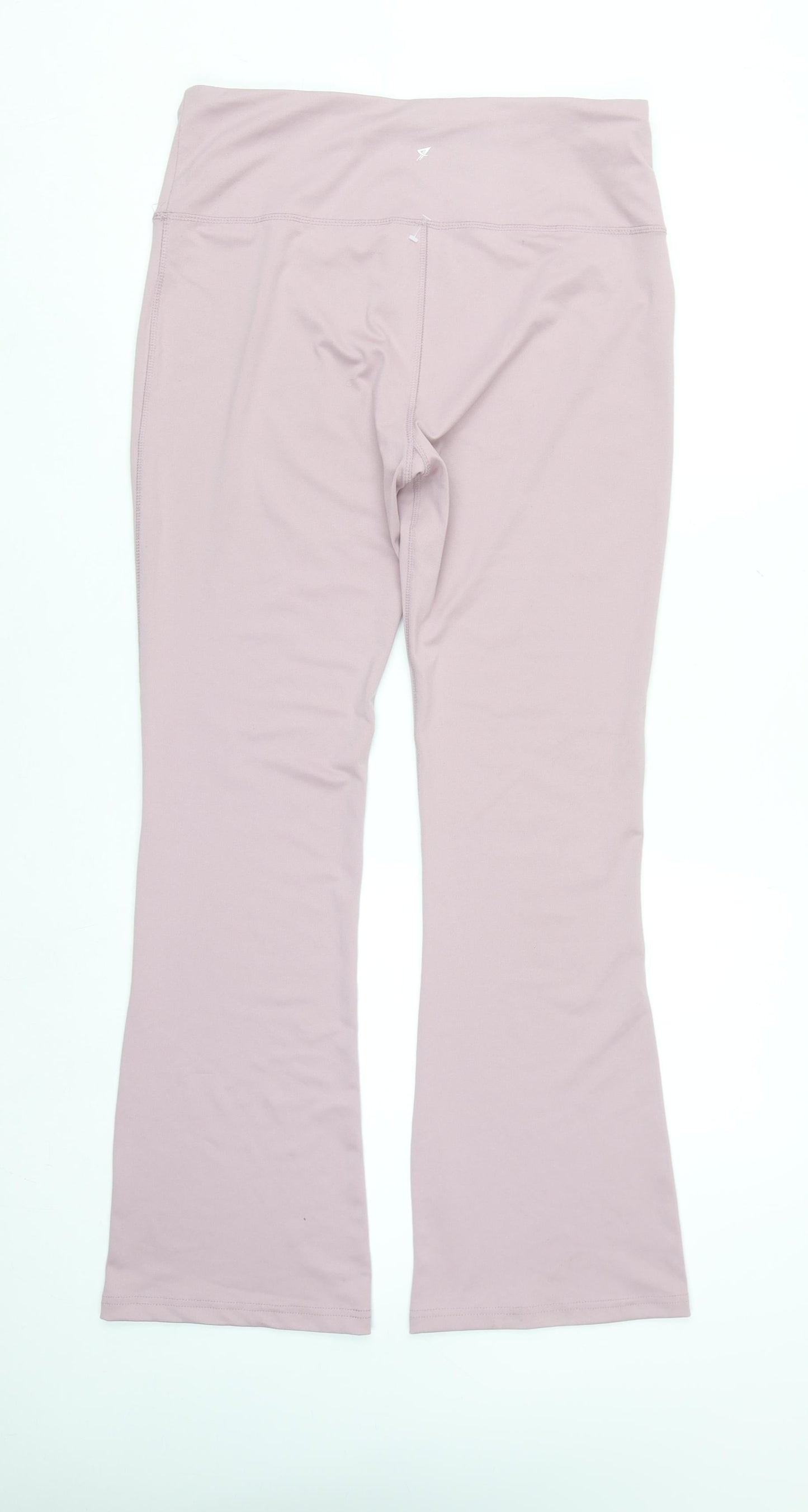 WORKOUT Women’s Pink Flared Activewear Trousers L Stretch Comfort