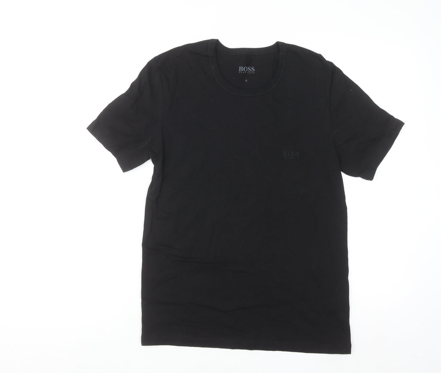 BOSS Men's Black Cotton Crew Neck Short Sleeve T-Shirt Size S