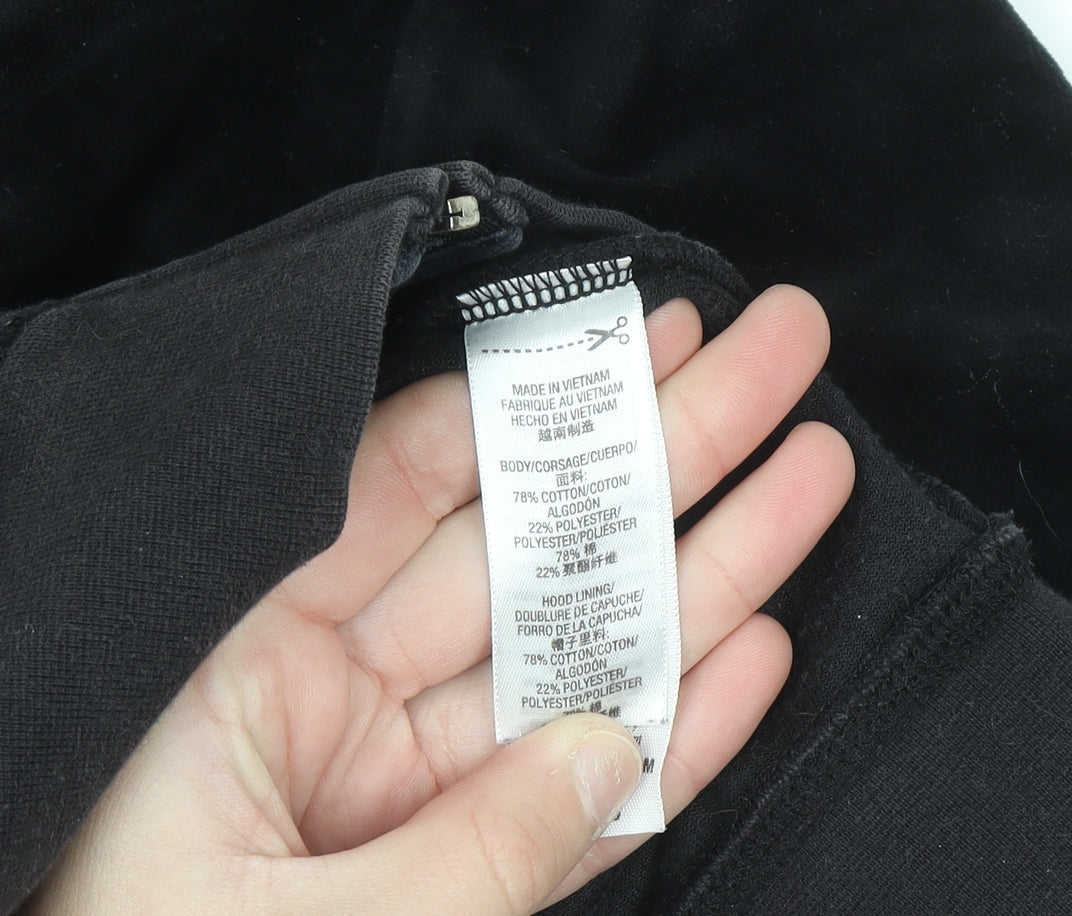 Juicy Couture Women's Black Velour Full Zip Hoodie Size M