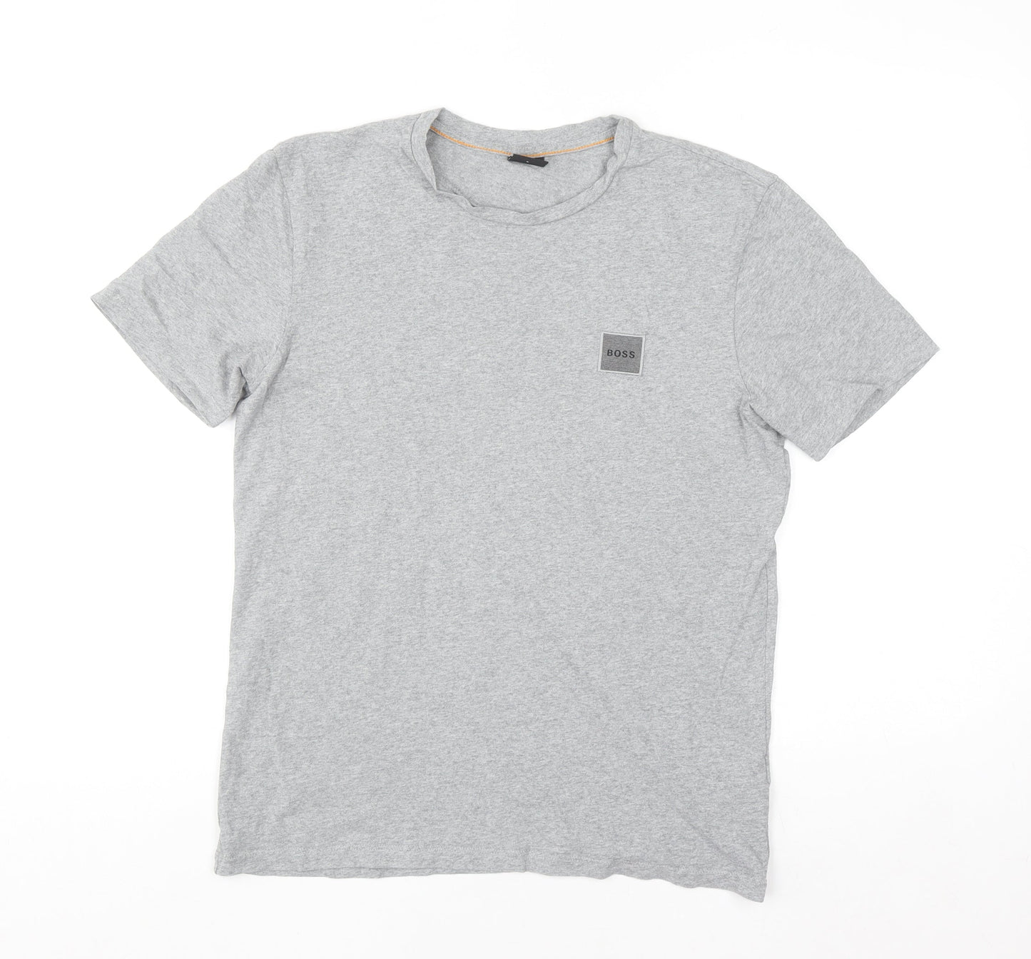 Hugo Boss Men's Grey Cotton Crew Neck Short Sleeve T-Shirt Size S