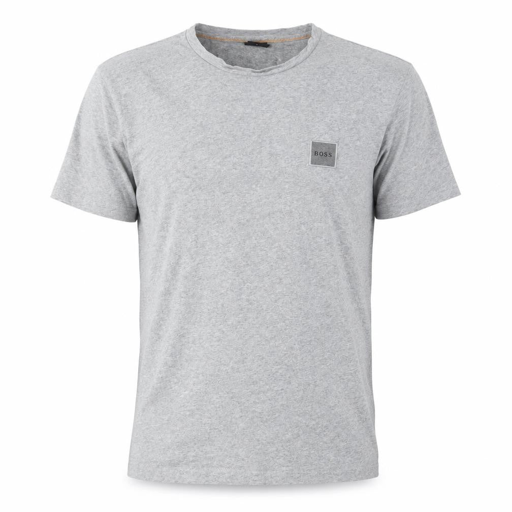 Hugo Boss Men's Grey Cotton Crew Neck Short Sleeve T-Shirt Size S