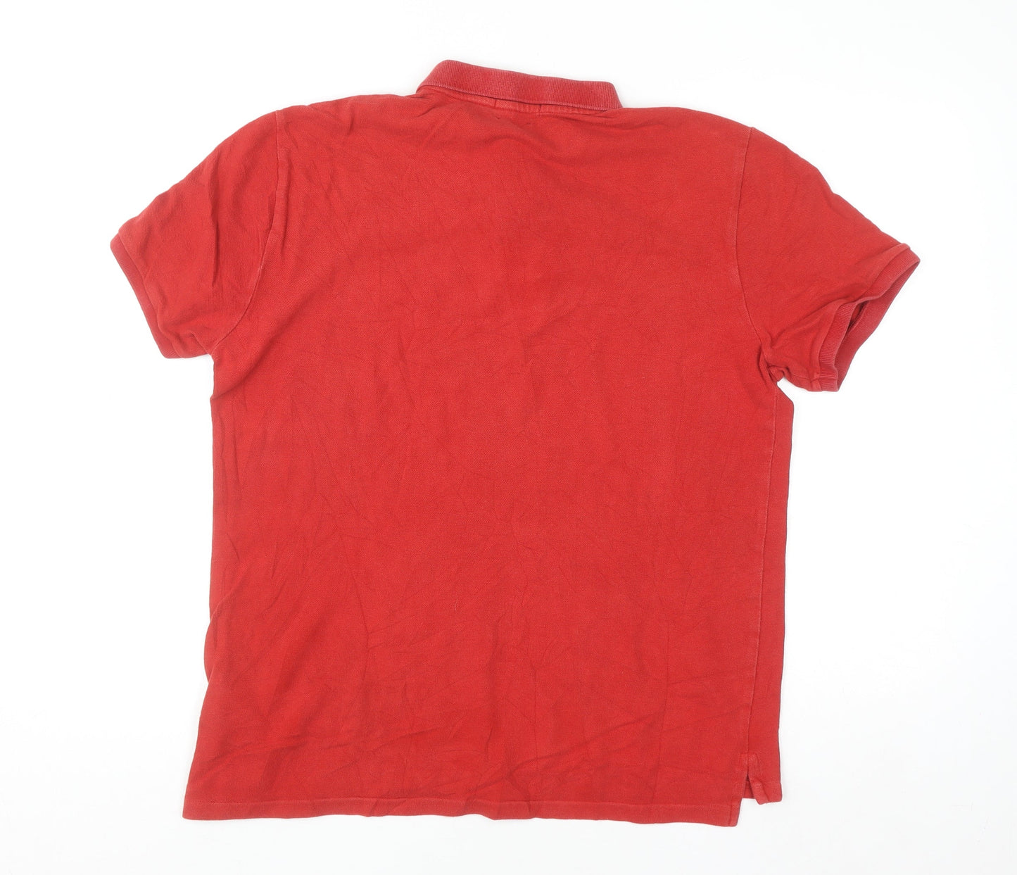Ralph Lauren Men's Red Custom Slim Fit Polo Shirt Size L