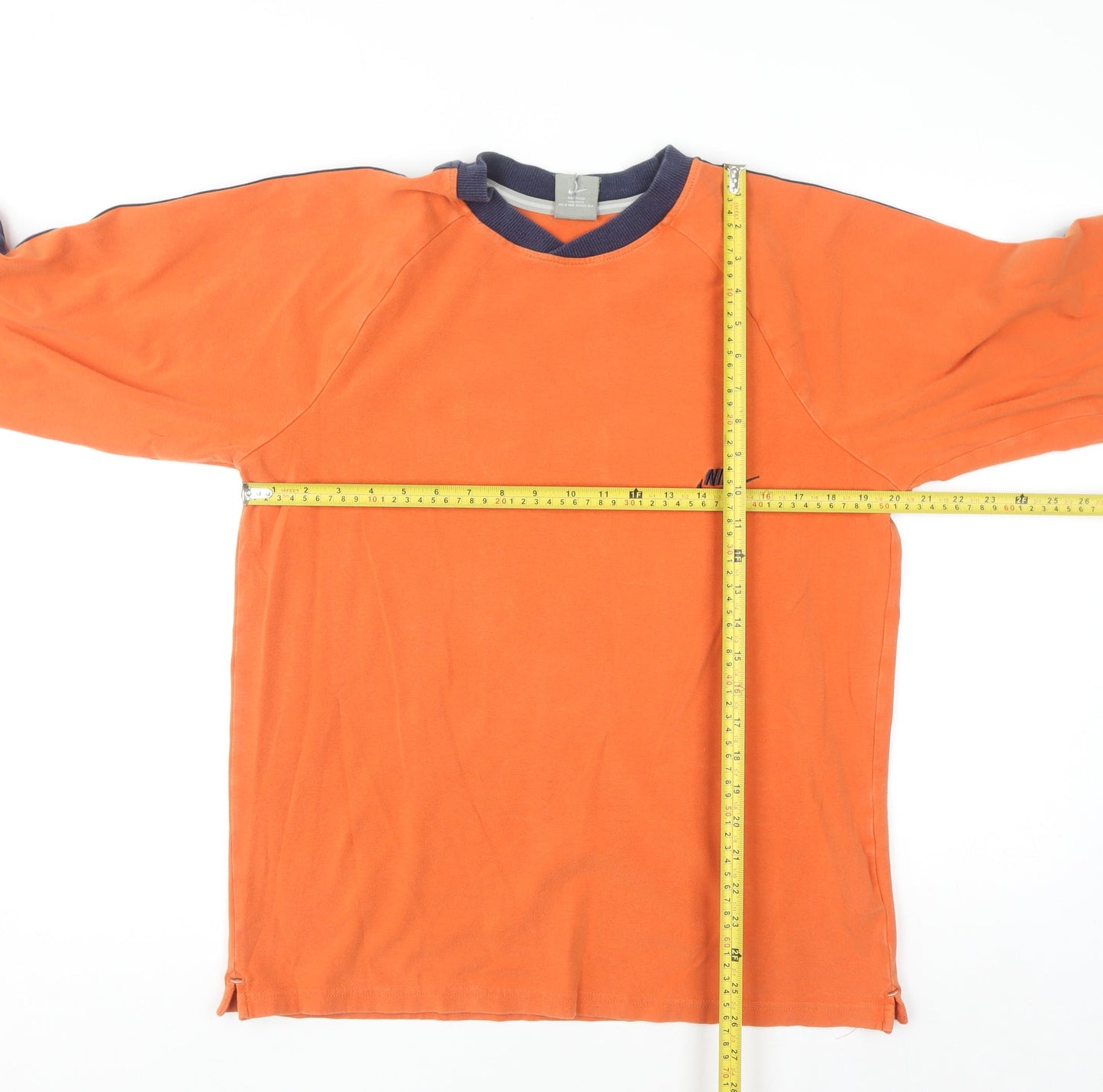Nike Men's Orange Pullover Sweatshirt Size L Crew Neck Sports Top