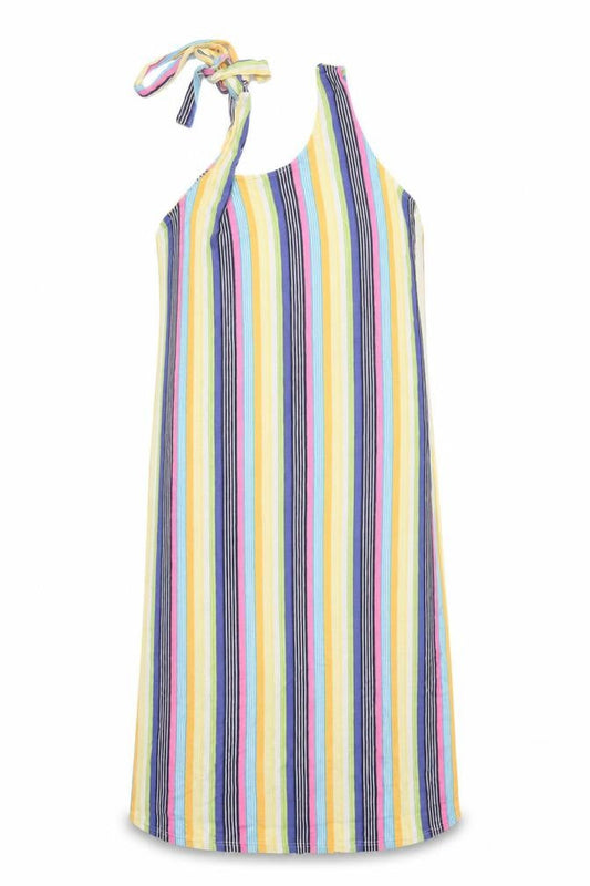 Studio Womens Multicoloured Stripe One Shoulder Slip Dress Size 16