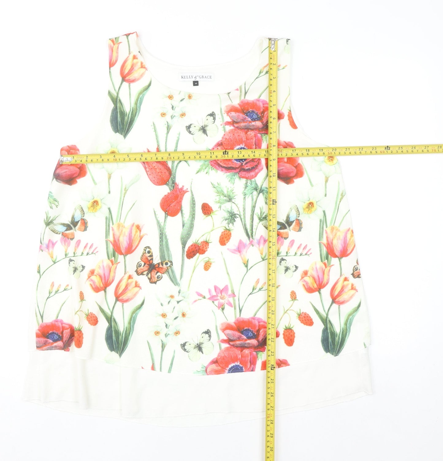 Kelly & Grace Women's Multicoloured Floral Sleeveless Camisole Top M