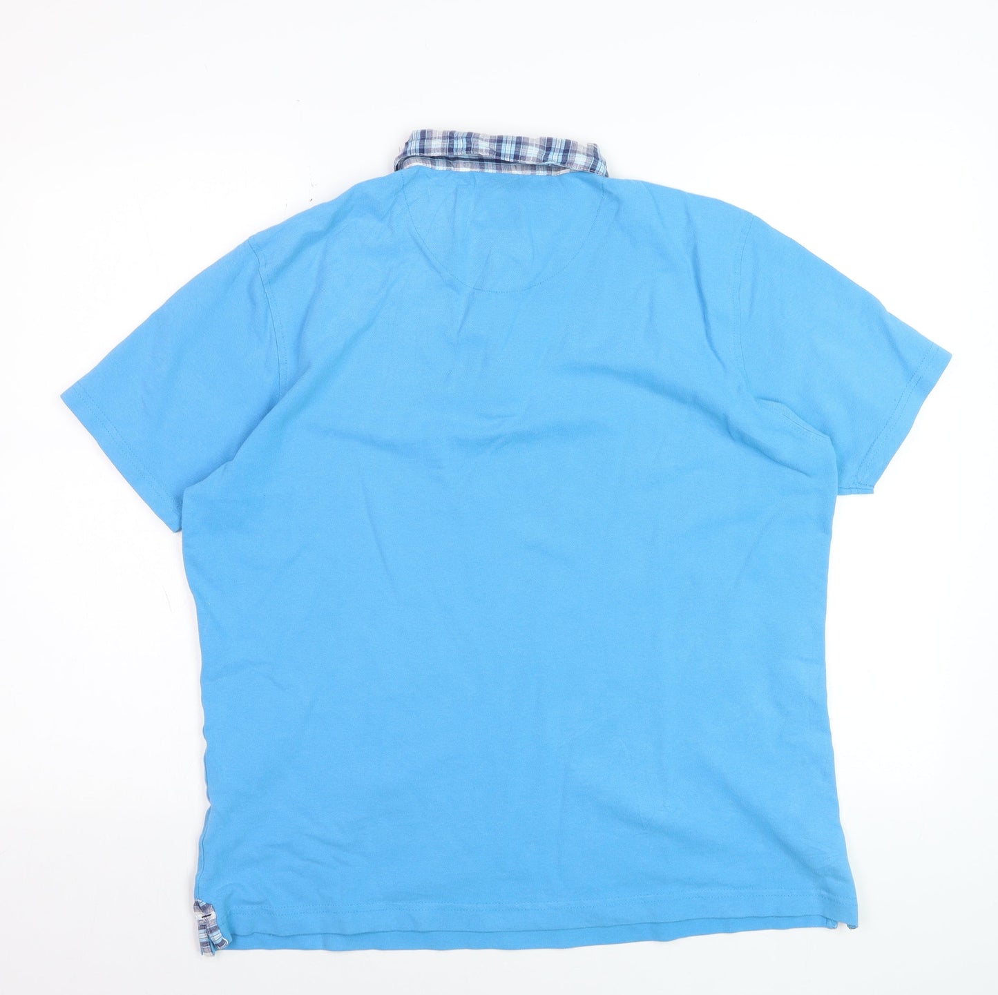 Pierre Cardin Men's Blue Regular Fit Cotton Polo Shirt Size L