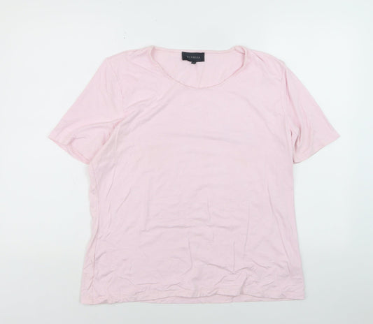 Viyella Women Pink XL Basic Short Sleeve Scoop Neck T-Shirt