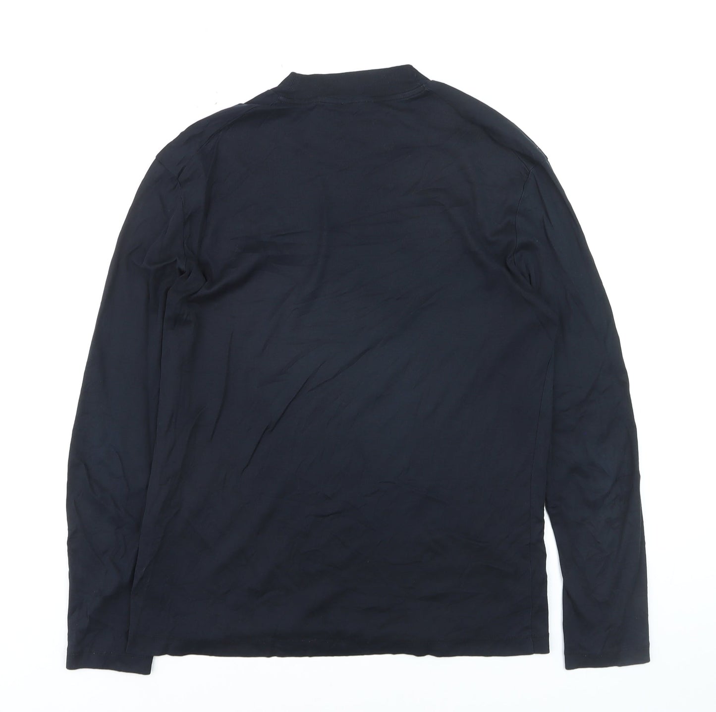 COS Men's Black Long Sleeve Cotton Jersey Top Size M