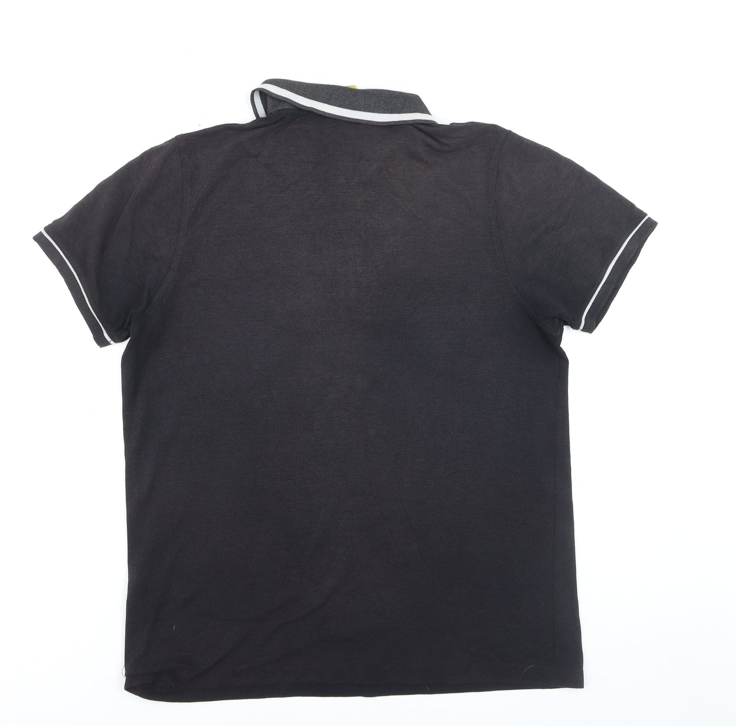 Everlast Men's Black Regular Fit Embroidered Polo Shirt Size M