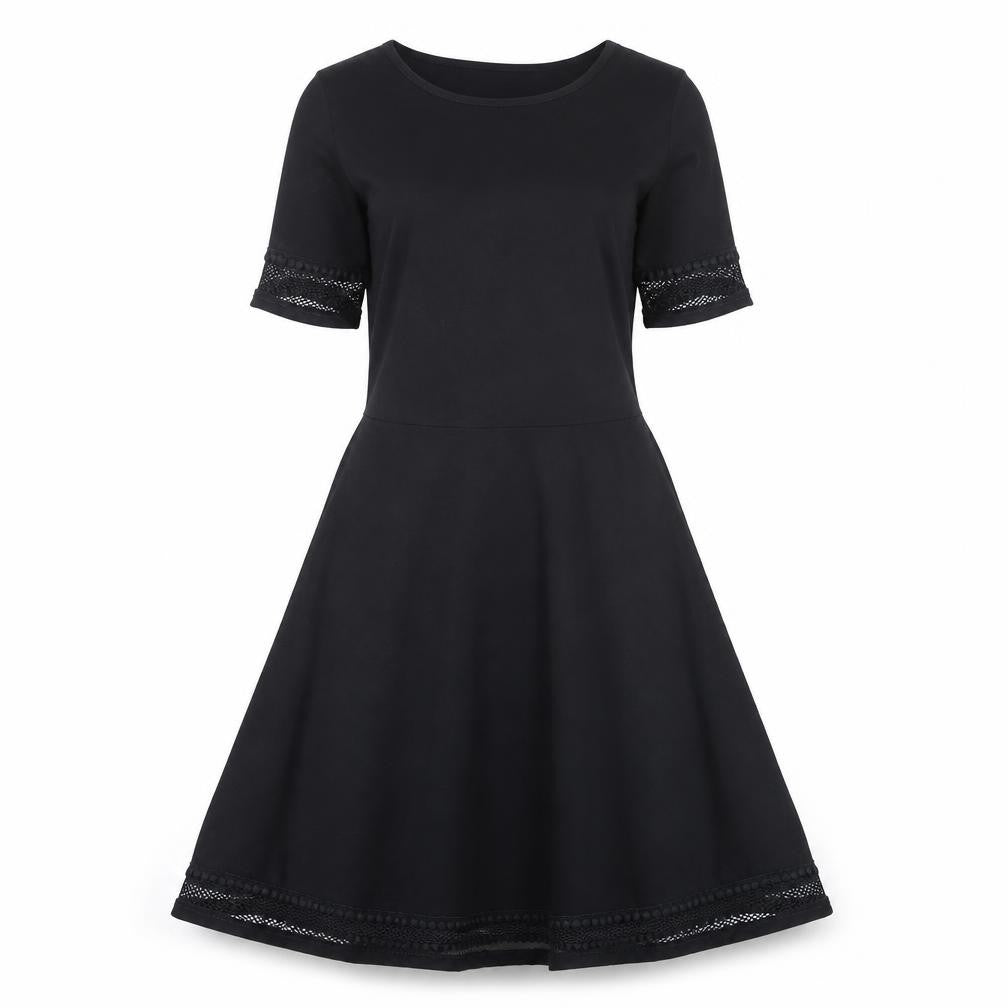 Dorothy Perkins Women's Black A-Line Knee Length Dress Size 8