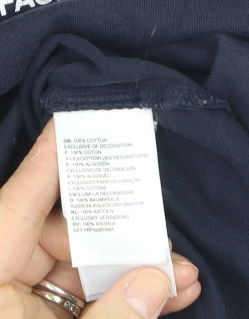 The North Face Men's Blue Small Crew Neck Cotton Outdoor T-Shirt