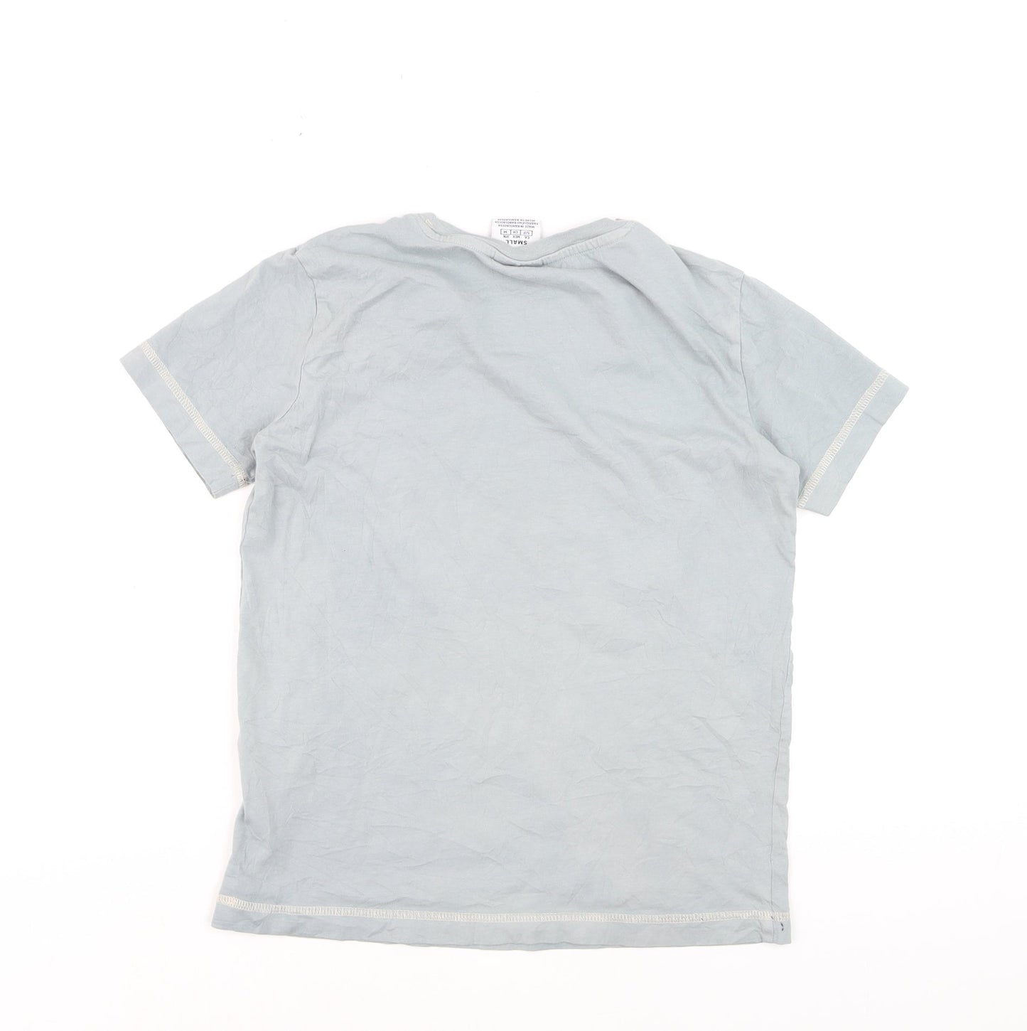 Champion Boys Blue Small Logo T-Shirt Short Sleeve Cotton Top