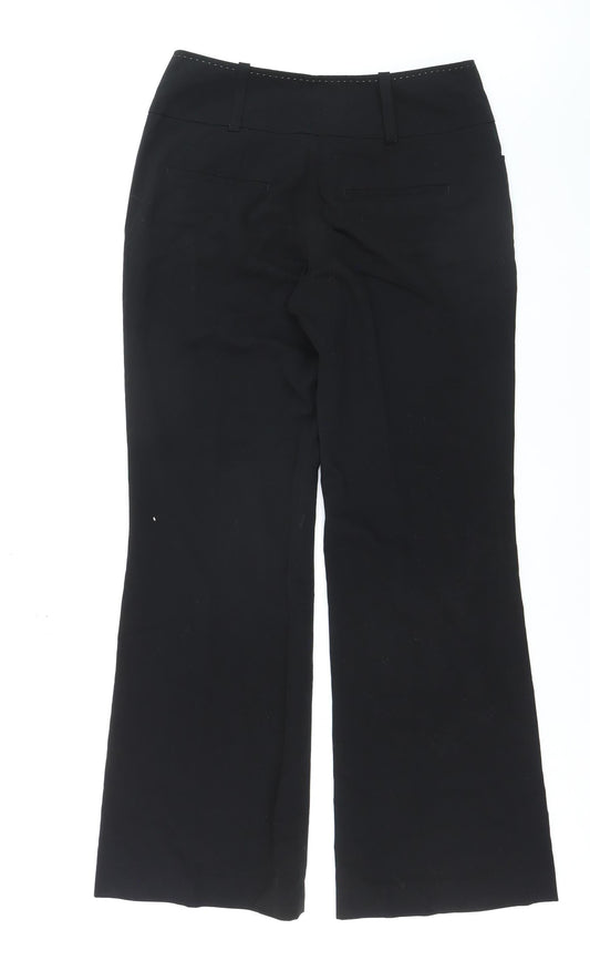 Next Women's Black Dress Pants Size 10 Regular Straight Leg Stretch