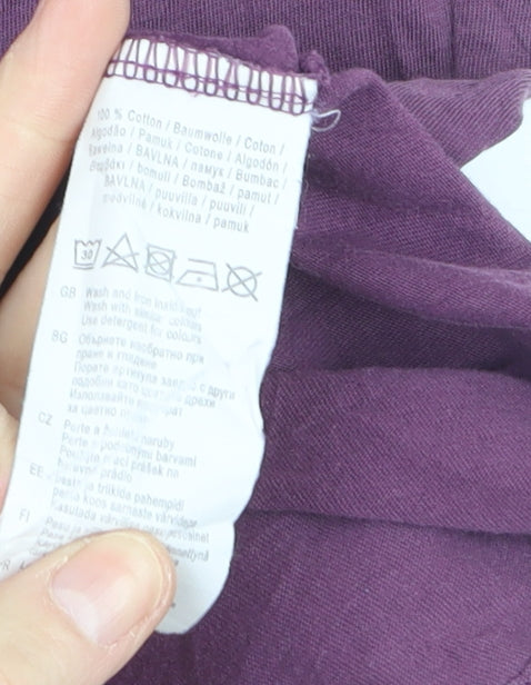 Puma Women's Purple Cotton Short Sleeve T-Shirt Size 12