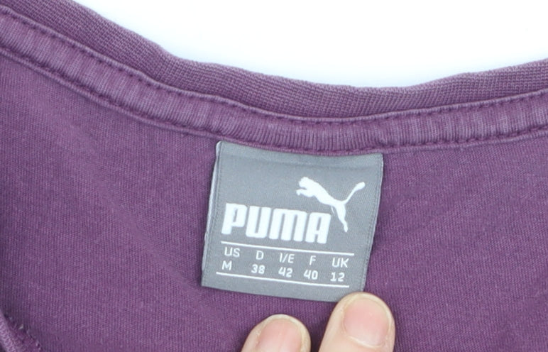 Puma Women's Purple Cotton Short Sleeve T-Shirt Size 12