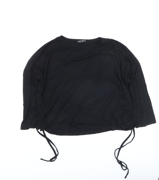 Select Women Black Long Sleeve Stretch Jersey Top L