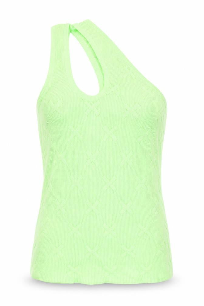 Collusion Women's Green One Shoulder Camisole Tank Top Size 10