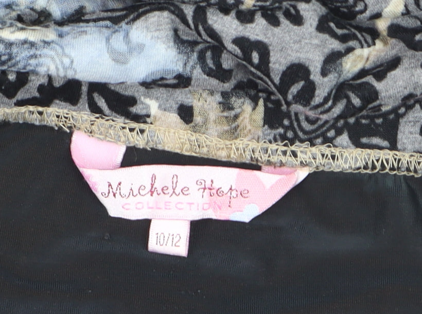 Michele Hope Women’s Multicoloured Floral Knee Length Wrap Skirt Size 10/12