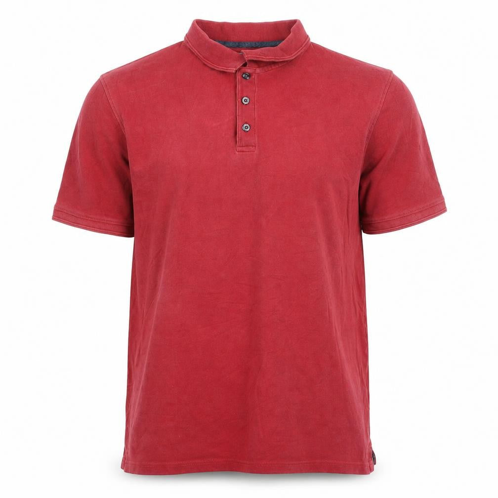 Maine New England Men's Red Cotton Polo Shirt Size L