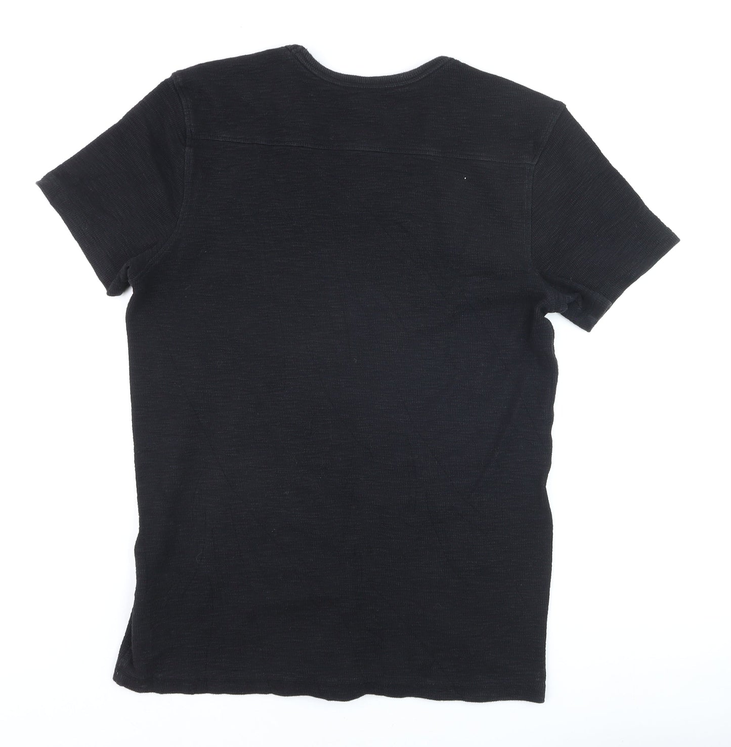 AllSaints Men's Black Cotton Crew Neck Short Sleeve T-Shirt Size S