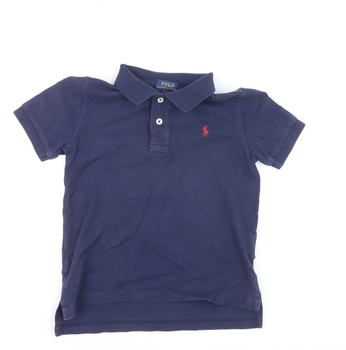 Ralph Lauren Boys Navy Blue Polo Shirt Size 5 Years Classic Cotton Short Sleeve