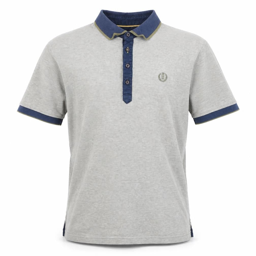 Henri Lloyd Men's Grey Short Sleeve Slim Fit Polo Shirt L