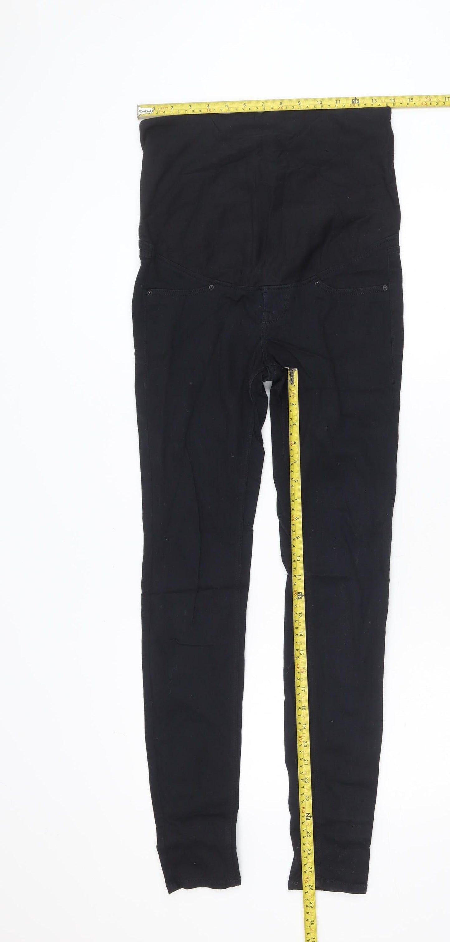 H&M Maternity Black Skinny Jeggings Women Size 8 Cotton Blend