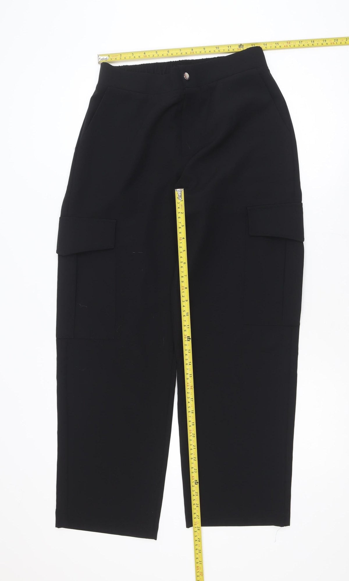 Zara Women Black M Workwear Stretch Suit Trousers