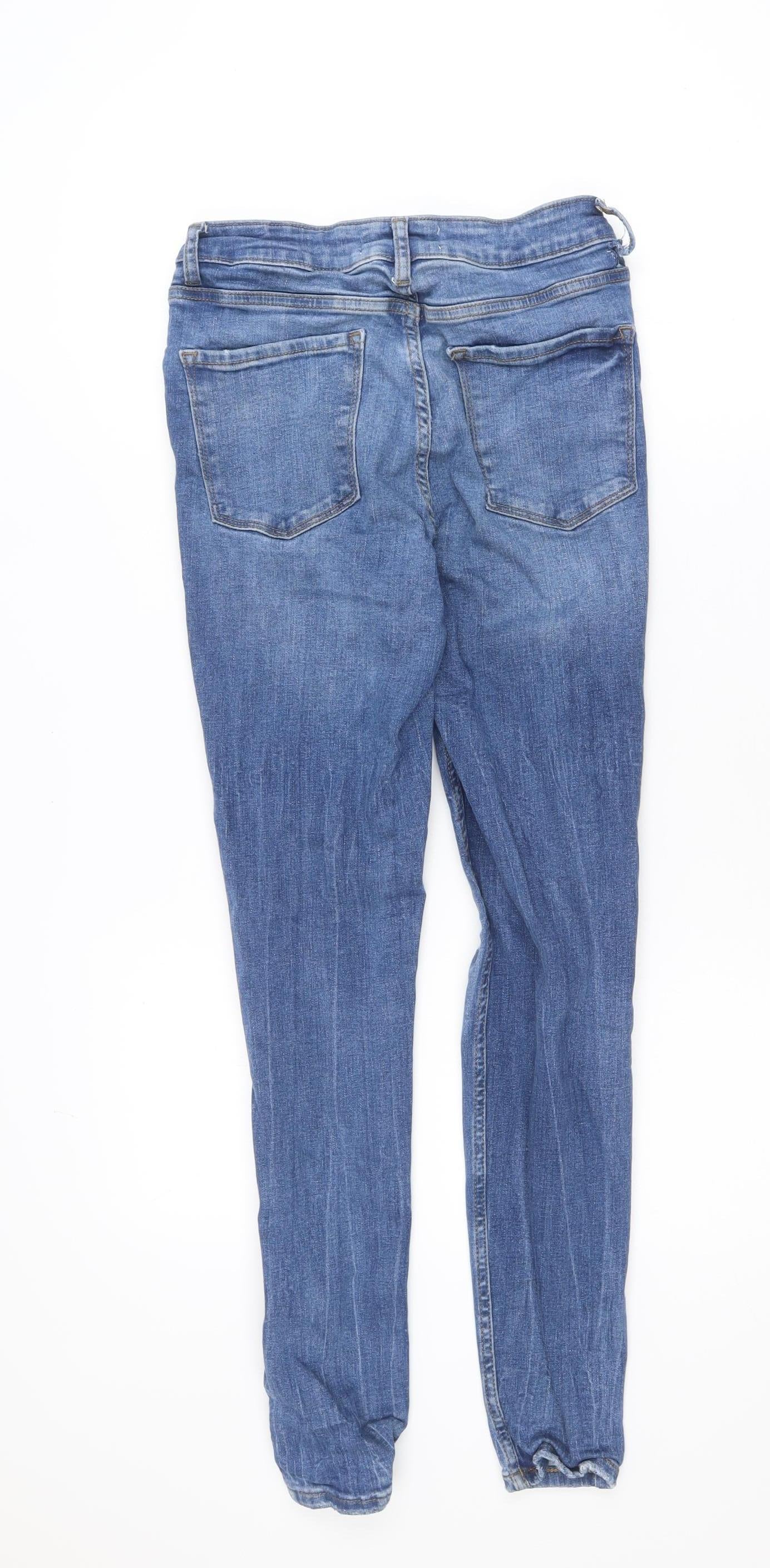 Primark Women’s Blue Distressed Skinny Jeans Size 10 Denim Co