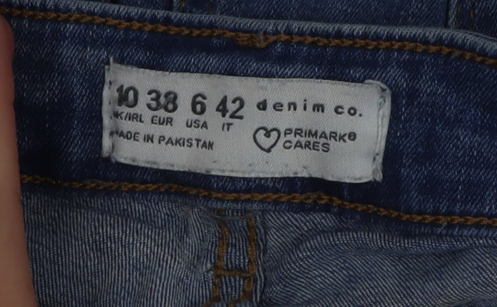 Primark Women’s Blue Distressed Skinny Jeans Size 10 Denim Co