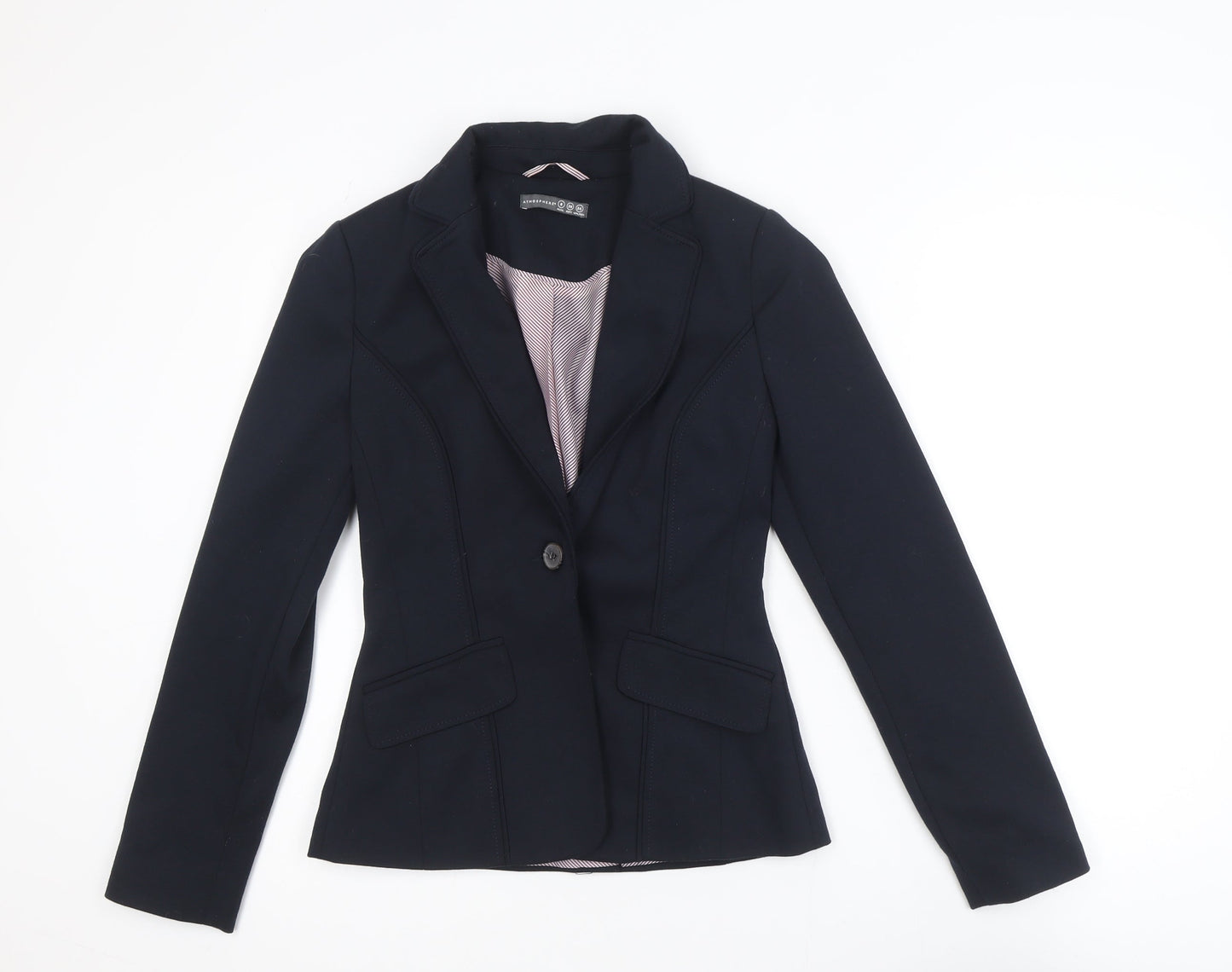 Atmosphere Women’s Black Size 8 Slim Fit One Button Blazer Jacket
