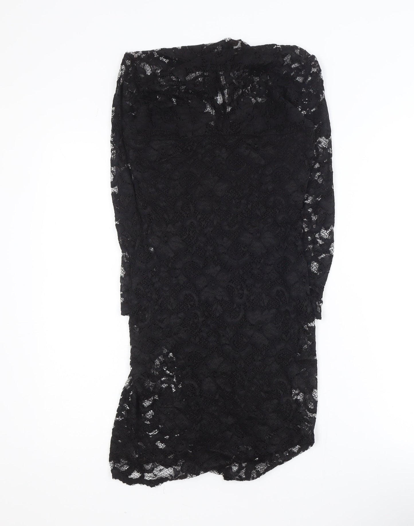 ASOS Women’s Black Lace Bodycon Knee Length Dress Size 6