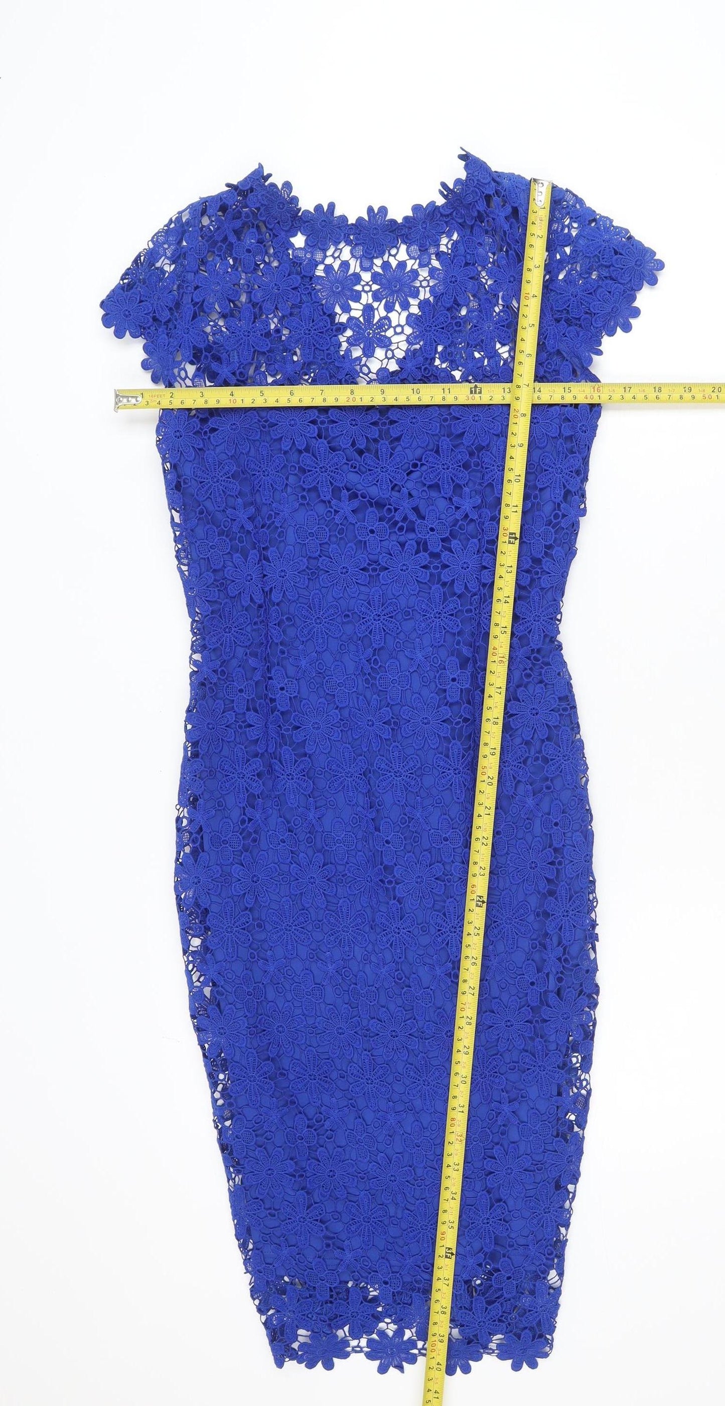 Paper Dolls Women Blue Lace Bodycon Dress Size 10