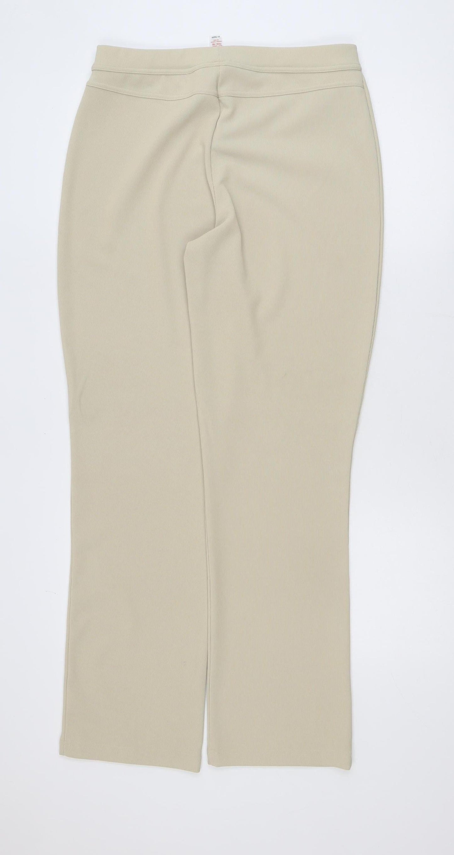 St. Bernard Women’s Beige Stretch Trousers Size 14-16 Straight Leg