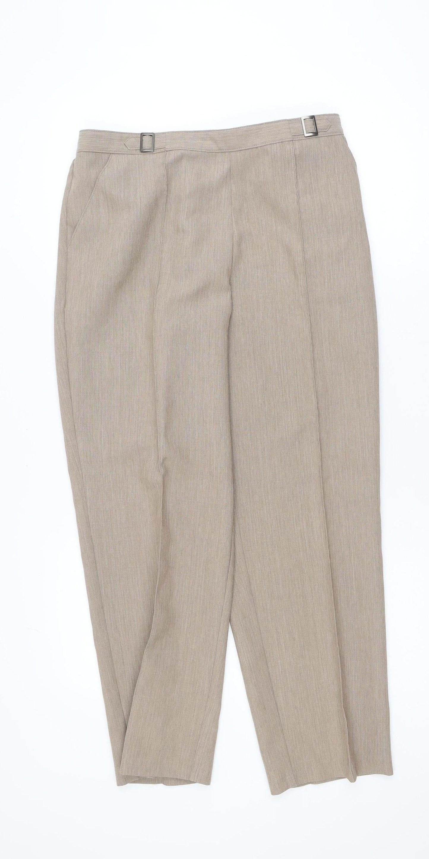 Marks and Spencer Womens Beige Size 12 Straight Leg Business Trousers