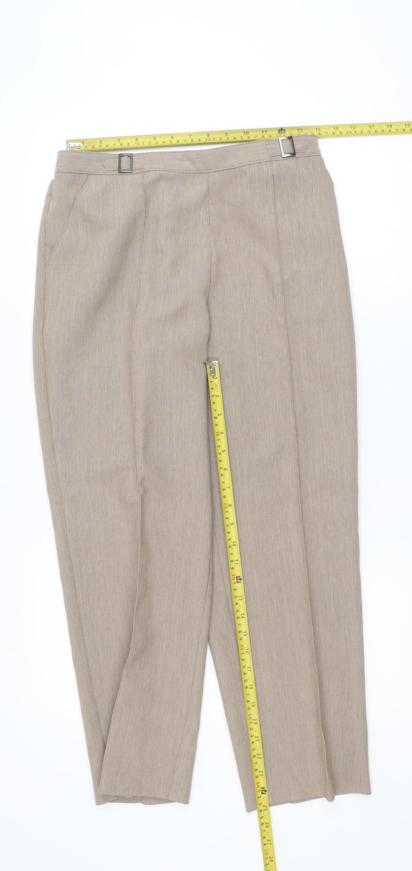 Marks and Spencer Womens Beige Size 12 Straight Leg Business Trousers