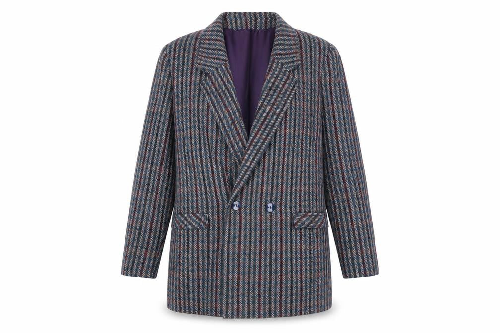 William Lett Women's Multicoloured Wool Double-Breasted Blazer Size 14