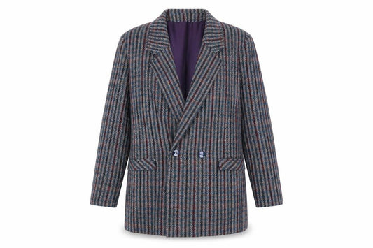 William Lett Women's Multicoloured Wool Double-Breasted Blazer Size 14