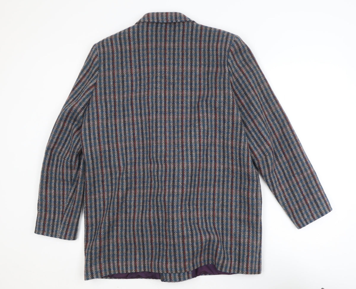 William Lett Women's Multicoloured Wool Double-Breasted Blazer Size 14