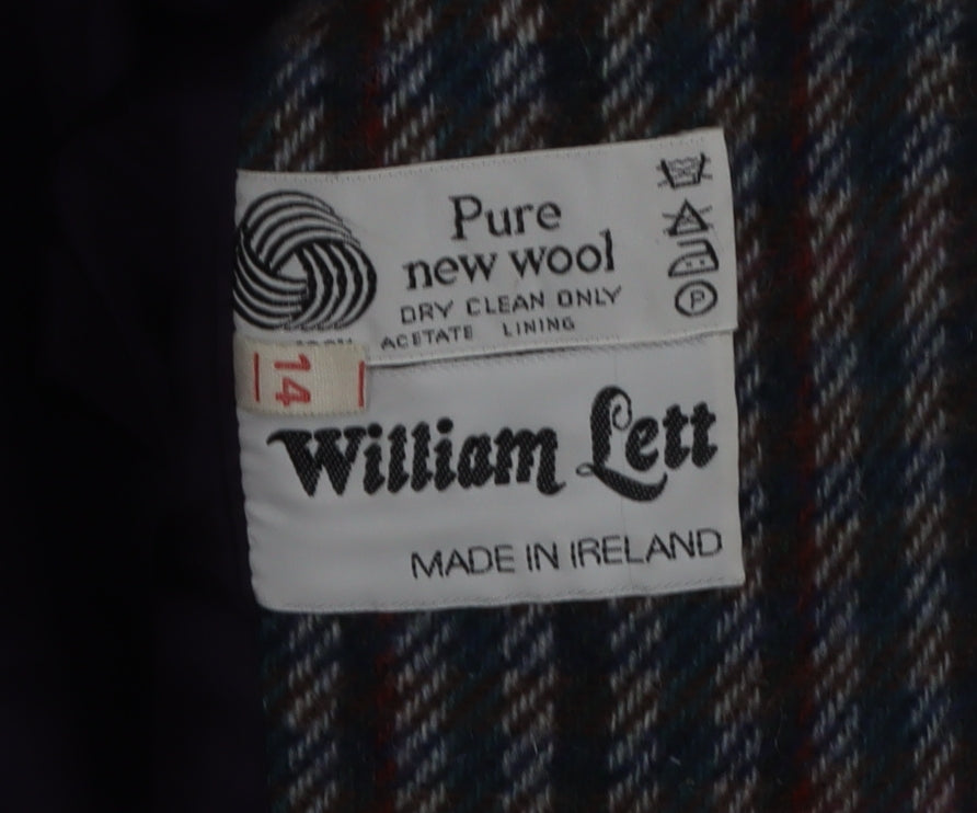 William Lett Women's Multicoloured Wool Double-Breasted Blazer Size 14