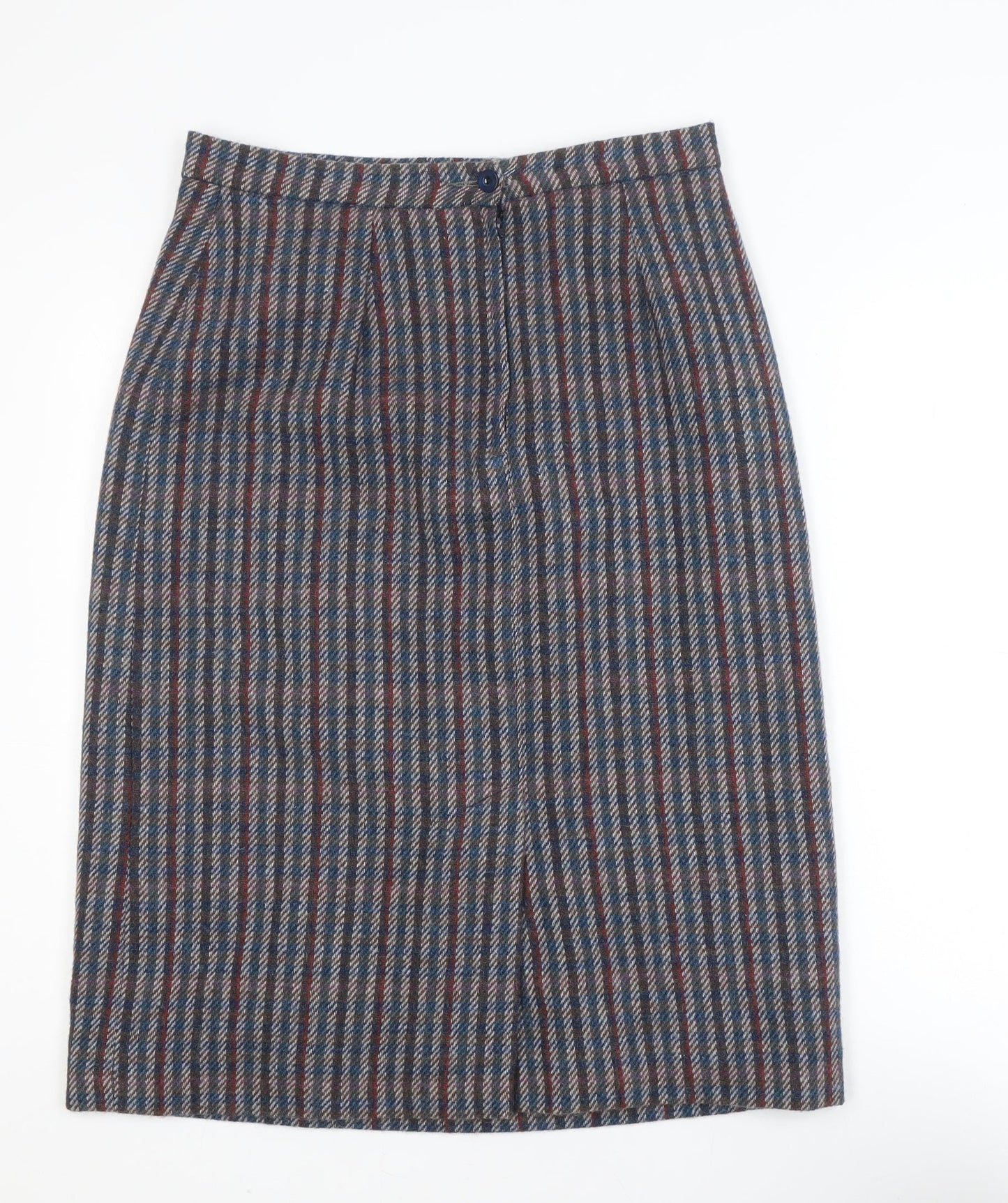 William Leith Women’s Multicoloured Wool Tweed Pencil Skirt Size 14