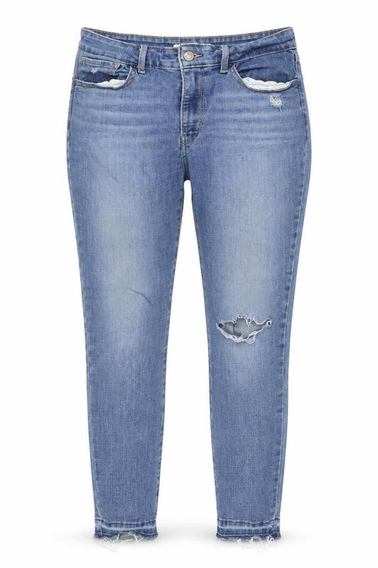 Levi’s 711 Skinny Women’s Blue Distressed Mid-Rise Jeans Size 30