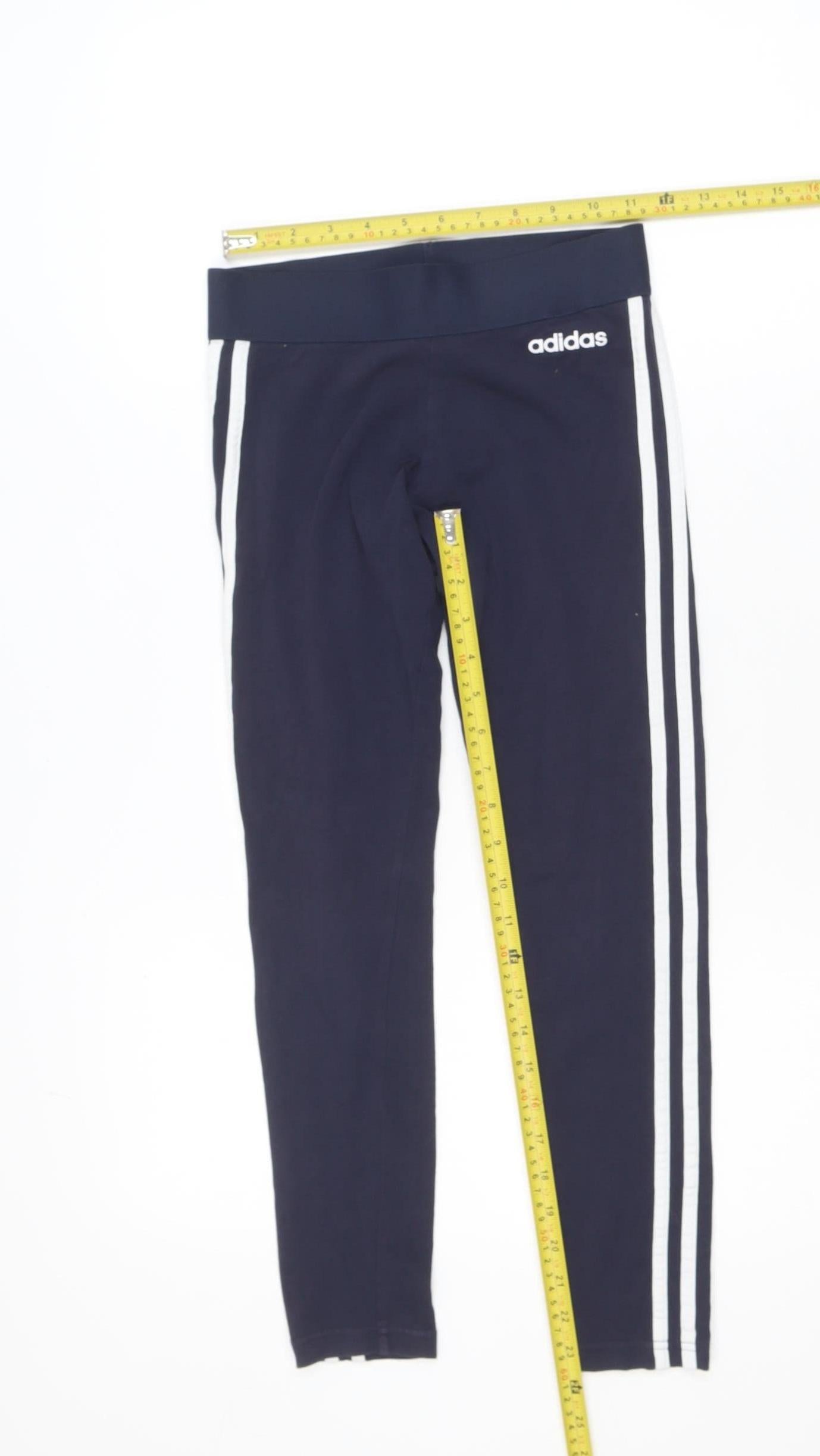 Adidas Womens Blue XS Ankle Leggings Stretch Cotton Athleisure