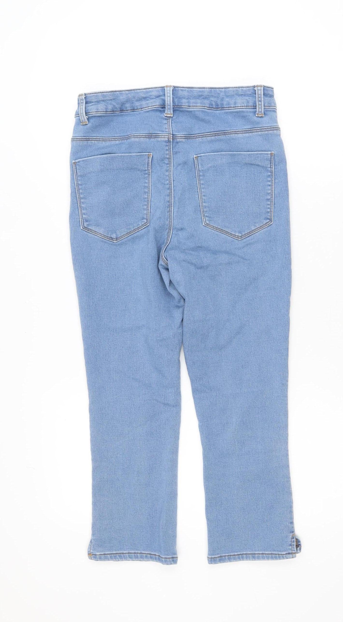 Dunnes Women’s Light Blue Skinny Jeans Size 10 Mid Rise Stretch Denim