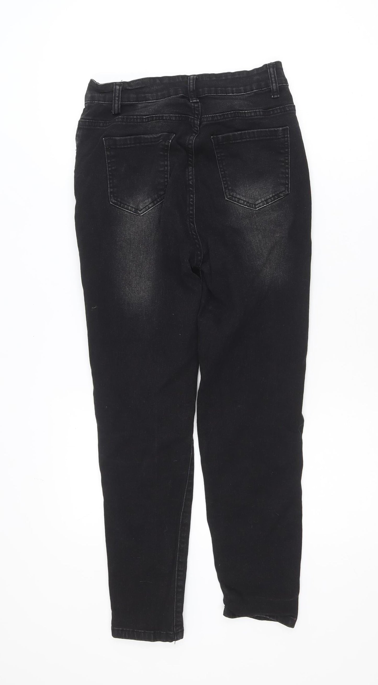 SHEIN Women's Black High Rise Distressed Skinny Jeans Size 10