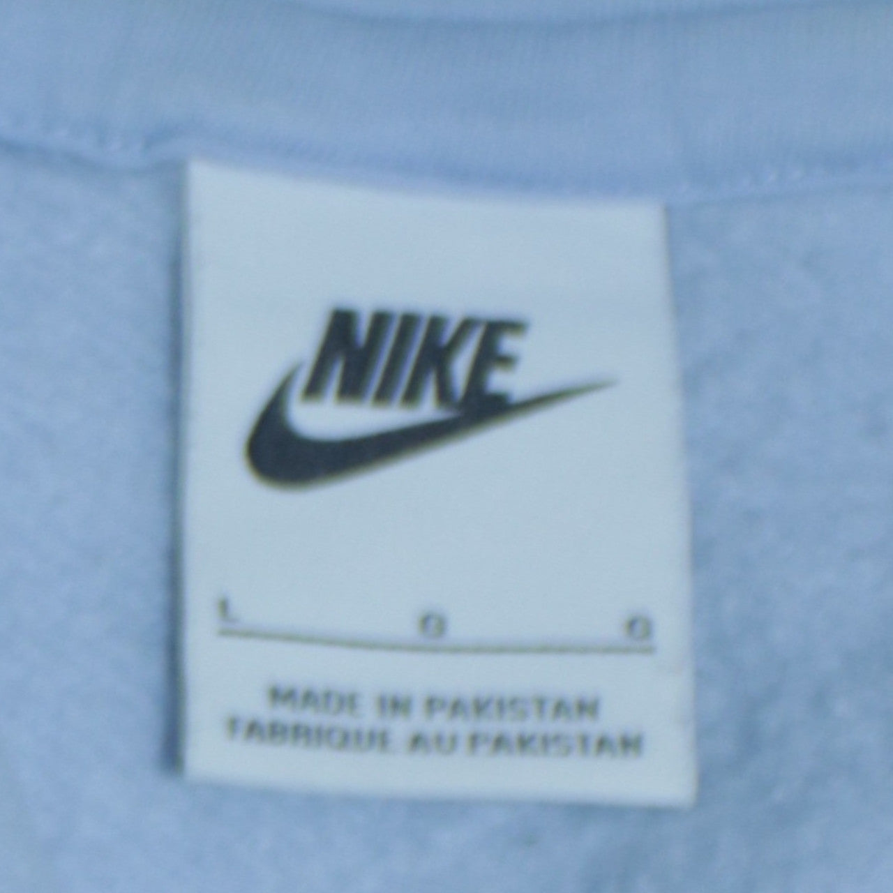 Nike Men Blue Pullover Hoodie L Logo Fleece Sportswear