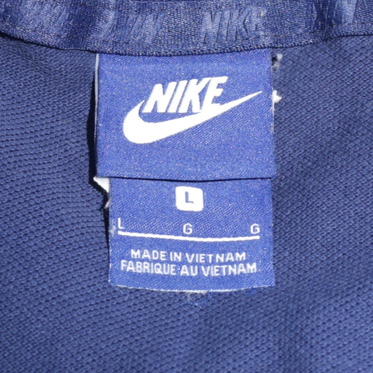 Nike Men's Blue Cotton Polo Shirt Size L Short Sleeve Sports Top